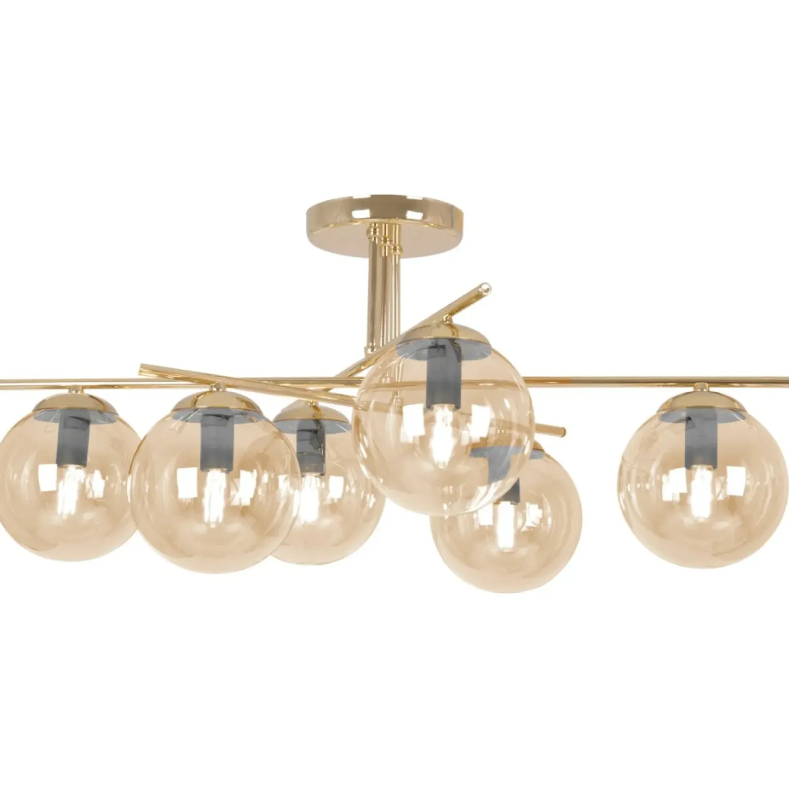 Sklep Kaja Luksusowa lampa sufitowa z bursztynowymi kloszami K-5414 z serii GRAND Outlet
