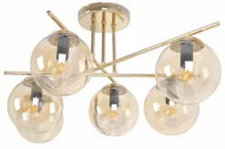 Sklep Kaja Luksusowa lampa sufitowa z bursztynowymi kloszami K-5414 z serii GRAND Outlet