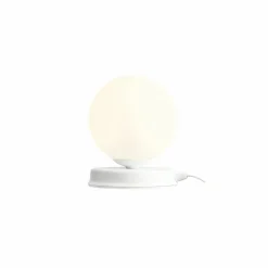 Sklep Kaja Mała biała lampka biurkowa na szafkę nocną 1076B_S BALL | Kaja* Tradycyjne Lampki Stołowe