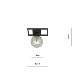 Sklep Kaja Mała, geometryczna lampa sufitowa z kloszem 1131/1E IMAGO | Kaja Flash Sale