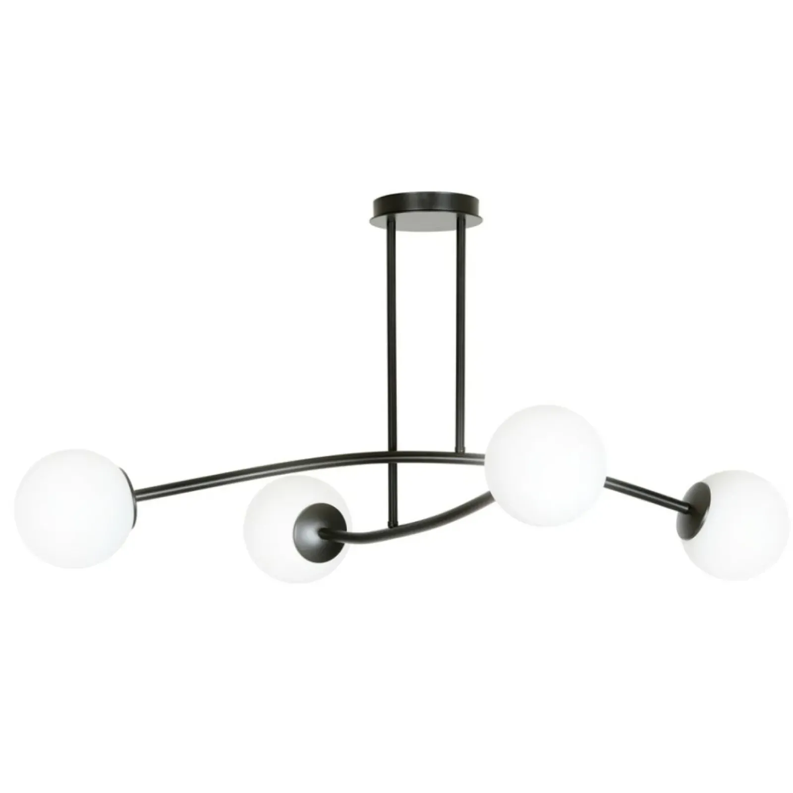 Sklep Kaja Metalowa lampa sufitowa ze szklanymi kloszami 1024/4 HALLDOR | Kaja Hot
