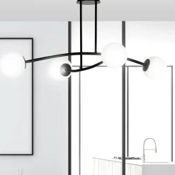 Sklep Kaja Metalowa lampa sufitowa ze szklanymi kloszami 1024/4 HALLDOR | Kaja Hot