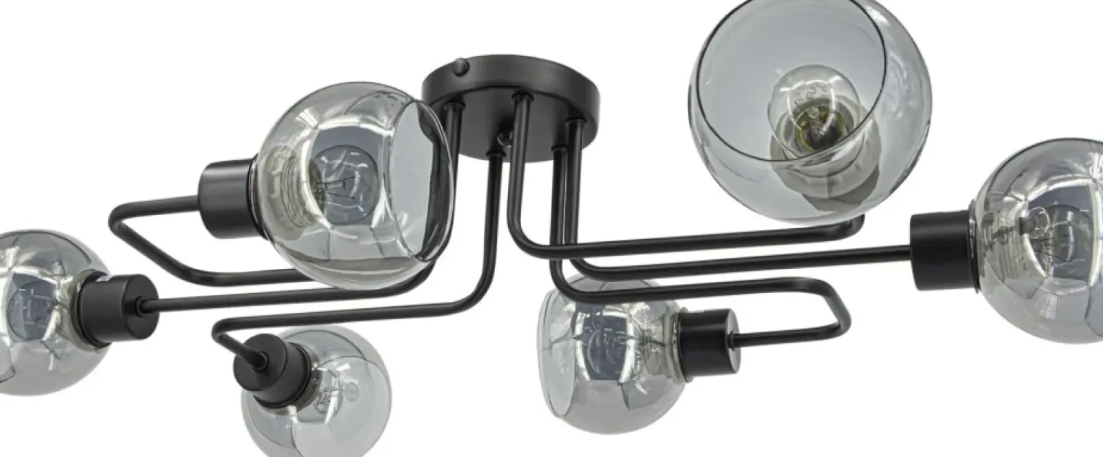 Sklep Kaja Metalowa lampa sufitowa z otwartymi kloszami 3040/6 BLTANGO | Kaja* Plafony Nowoczesne