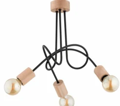 Sklep Kaja Metalowa lampa sufitowa z drewnianymi oprawkami AL 27433 TANGO | Kaja Best Sale