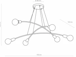 Sklep Kaja Metalowa lampa wisząca do salonu TK 2726 HELIX | Kaja Oświetlenie Discount