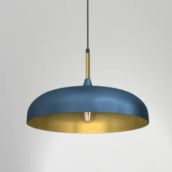 Sklep Kaja Metalowa lampa wisząca, niebieski klosz MLP7901 z serii LINCOLN | Kaja Oświetlen Hot