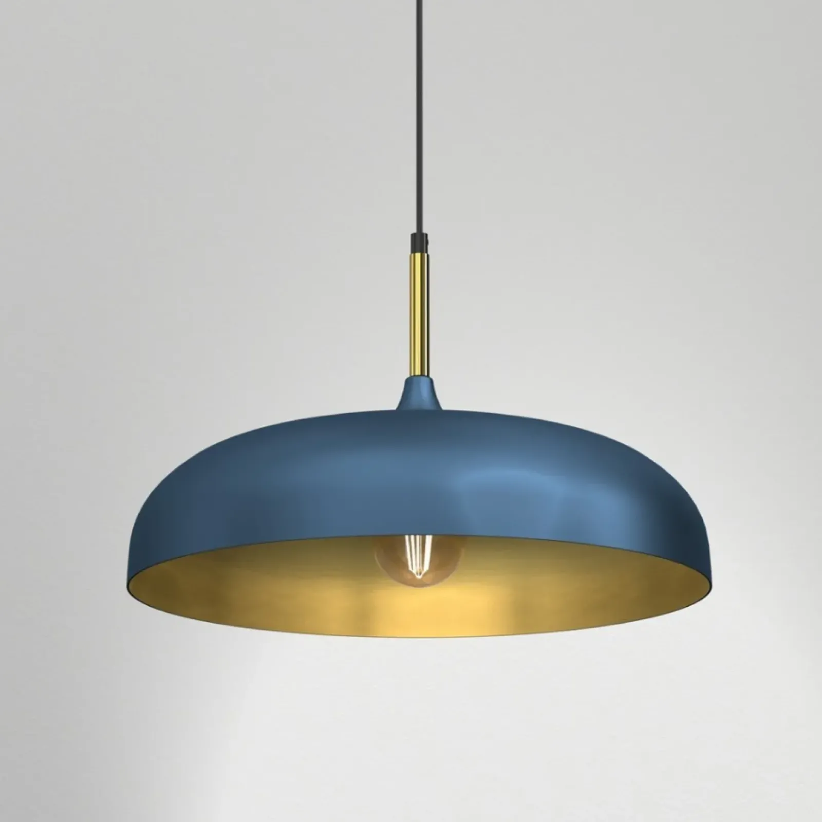 Sklep Kaja Metalowa lampa wisząca, niebieski klosz MLP7901 z serii LINCOLN | Kaja Oświetlen Hot