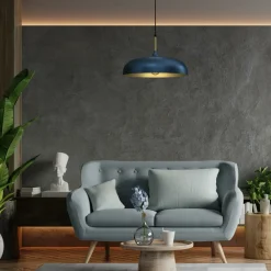 Sklep Kaja Metalowa lampa wisząca, niebieski klosz MLP7901 z serii LINCOLN | Kaja Oświetlen Hot