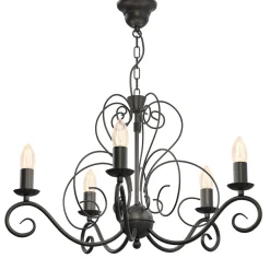 Sklep Kaja Metalowa, świecznikowa lampa wisząca LX 5781 MAURO | Kaja Oświetlenie* Randole Tradycyjne