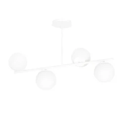 Sklep Kaja Minimalistyczna, biała lampa sufitowa do sypialni 1021/4 BIOR | Kaja biały Store