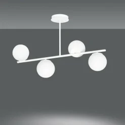 Sklep Kaja Minimalistyczna, biała lampa sufitowa do sypialni 1021/4 BIOR | Kaja biały Store
