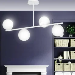 Sklep Kaja Minimalistyczna, biała lampa sufitowa do sypialni 1021/4 BIOR | Kaja biały Store