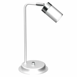 Sklep Kaja Minimalistyczna, biało-srebrna lampka biurkowa MLP7751 JOKER | Kaja* Lampki Biurkowe