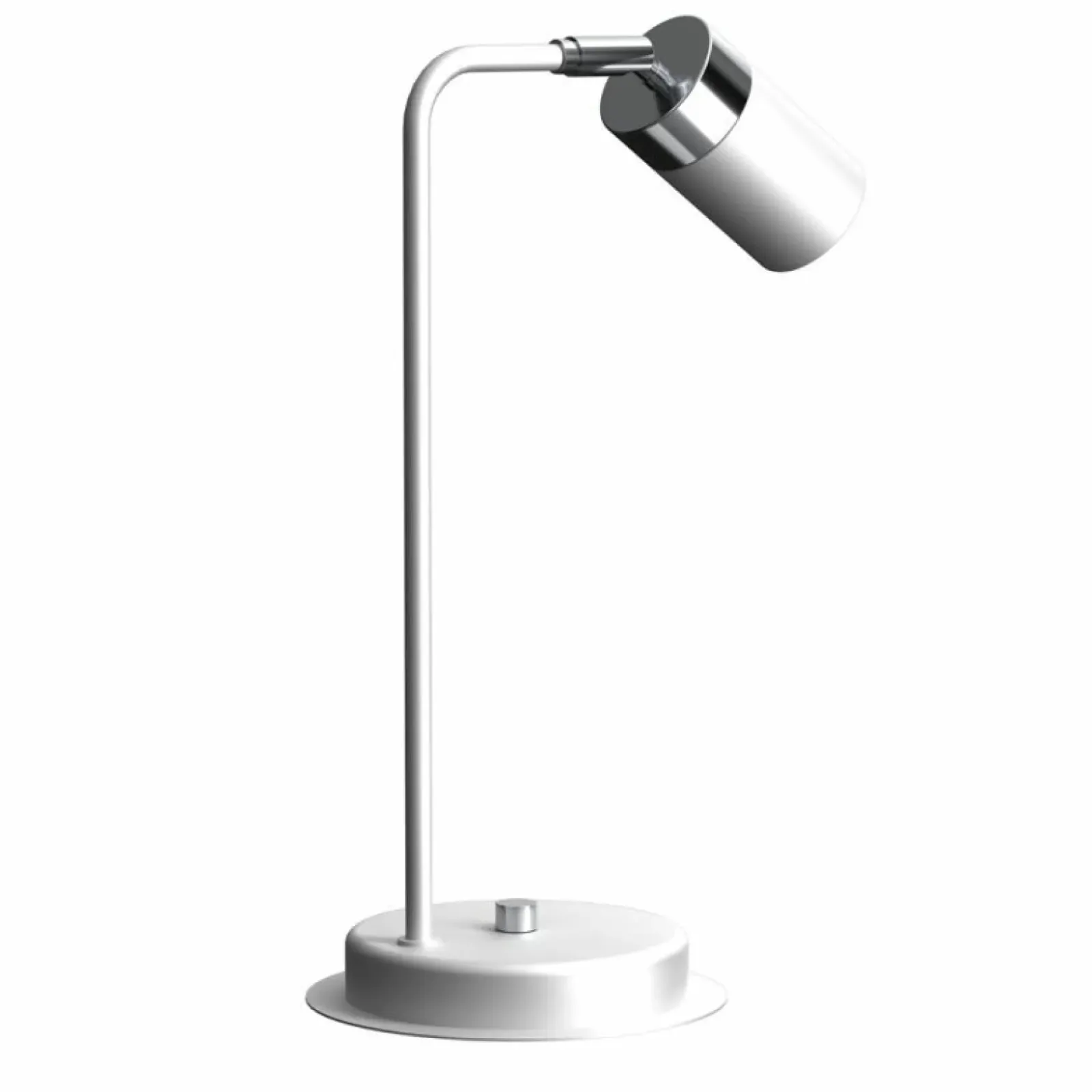 Sklep Kaja Minimalistyczna, biało-srebrna lampka biurkowa MLP7751 JOKER | Kaja* Lampki Biurkowe