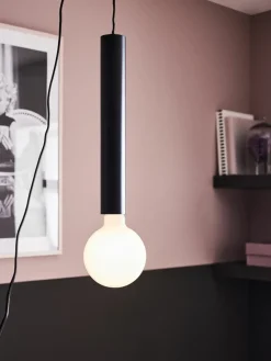 Sklep Kaja Minimalistyczna czarna lampa wisząca 108260 | Kaja Oświetlenie Sale