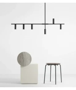 Sklep Kaja Minimalistyczna, czarna lampa nad wyspę kuchenną 1104K1 z serii TREVO Zadzwońporabattel.783200183(8-16)/mailsklep@kaja.com.pl Online