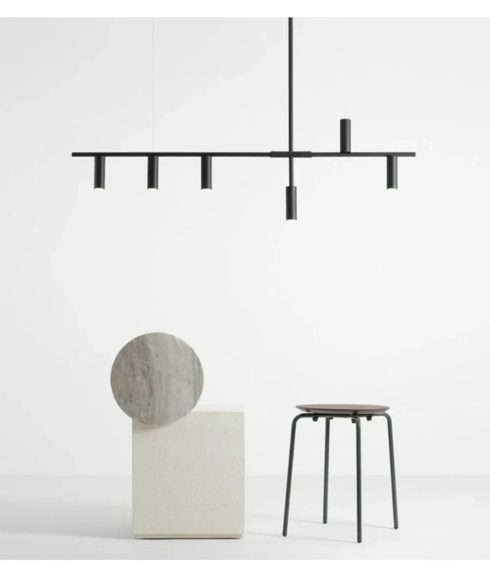 Sklep Kaja Minimalistyczna, czarna lampa nad wyspę kuchenną 1104K1 z serii TREVO Zadzwońporabattel.783200183(8-16)/mailsklep@kaja.com.pl Online