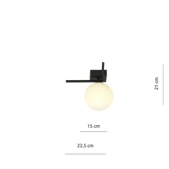 Sklep Kaja Minimalistyczna, czarna lampa sufitowa z kloszem 1130/1G IMAGO | Kaja Cheap