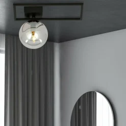 Sklep Kaja Minimalistyczna, czarna lampa sufitowa z kulą 1131/1D IMAGO | Kaja Discount