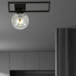 Sklep Kaja Minimalistyczna, czarna lampa sufitowa z kulą 1131/1D IMAGO | Kaja Discount
