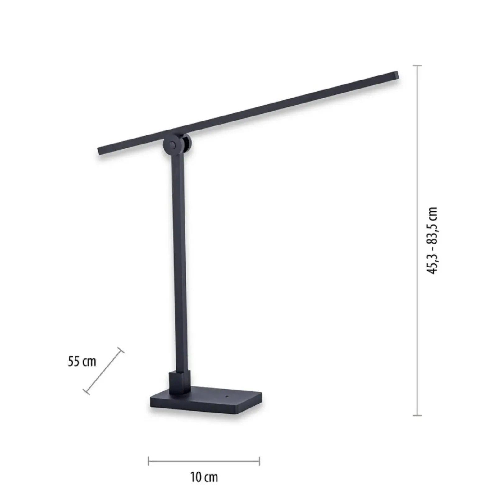 Sklep Kaja Minimalistyczna czarna lampka biurkowa LED 4407-18 z serii PURE-GRAFO* Lampki Biurkowe|Lampy Led