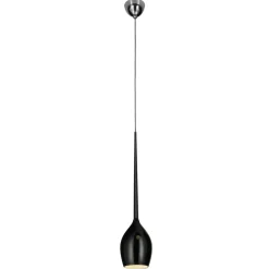 Sklep Kaja Minimalistyczna, czarna lampa wisząca AZ0130 IZZA SHINY BLACK | Kaja czarny Sale