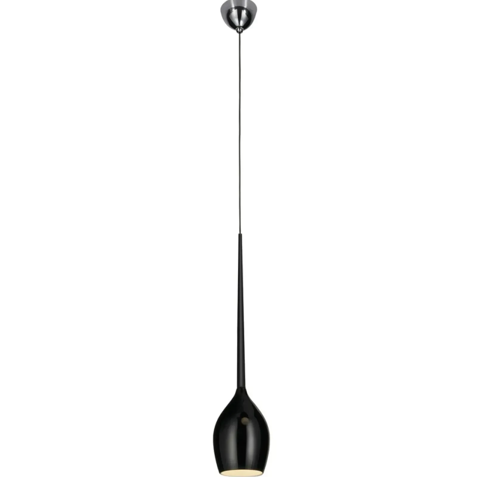 Sklep Kaja Minimalistyczna, czarna lampa wisząca AZ0130 IZZA SHINY BLACK | Kaja czarny Sale