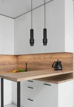 Sklep Kaja Minimalistyczna, czarna tuba wisząca K-4544 ROTO | Kaja Oświetlenie czarny Cheap
