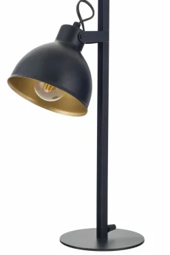 Sklep Kaja Minimalistyczna, czarno-złota lampka biurkowa SIG 50264 - MARS CZ/ZŁ* Lampki Biurkowe