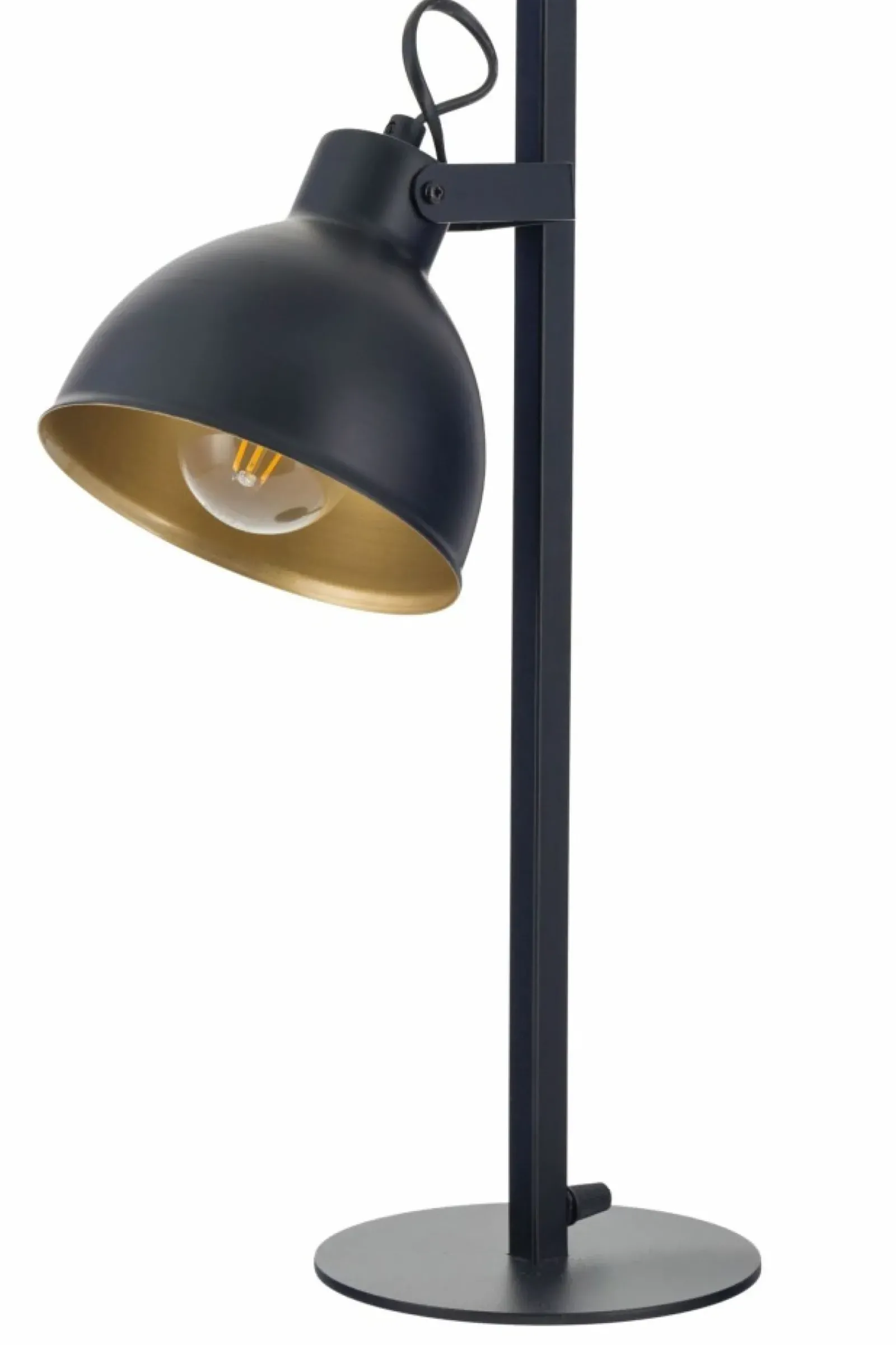 Sklep Kaja Minimalistyczna, czarno-złota lampka biurkowa SIG 50264 - MARS CZ/ZŁ* Lampki Biurkowe