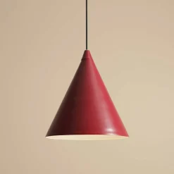 Sklep Kaja Minimalistyczna, czerwona lampa wisząca do jadalni 1108G15 FORM Zadzwońporabattel.783200183(8-16)/mailsklep@kaja.com.pl Fashion