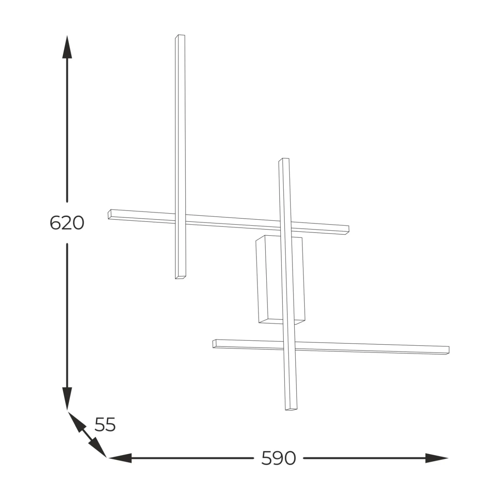 Sklep Kaja Minimalistyczna lampa ścienna LED 22009W4-BK/GD EDGE | Kaja* Lampy Led