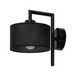 Sklep Kaja Minimalistyczna lampa ścienna K-4324 SIMONE BLACK | Kaja Oświetlenie* Kinkiety Tradycyjne|Kinkiety Z Abażurem