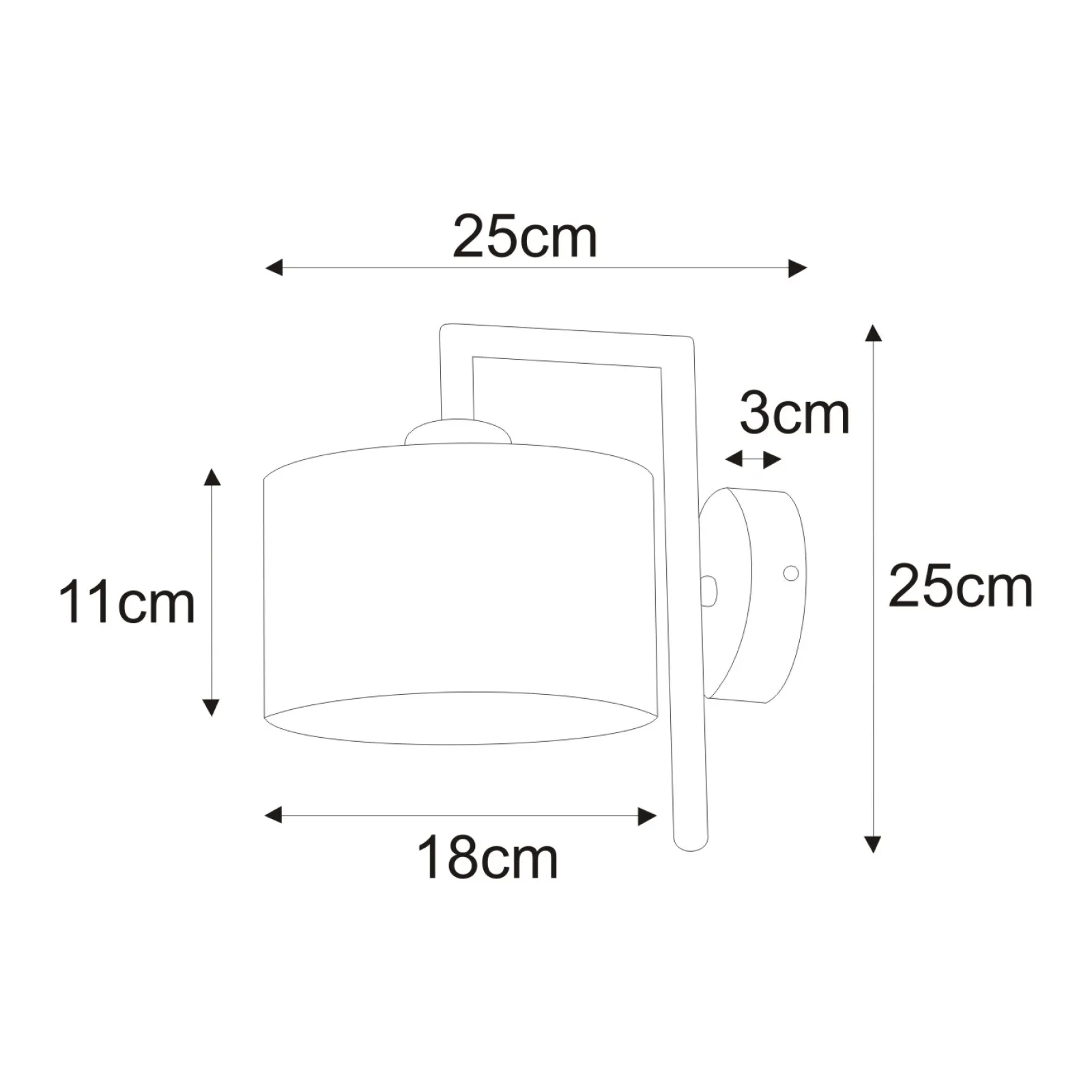 Sklep Kaja Minimalistyczna lampa ścienna K-4324 SIMONE BLACK | Kaja Oświetlenie* Kinkiety Tradycyjne|Kinkiety Z Abażurem