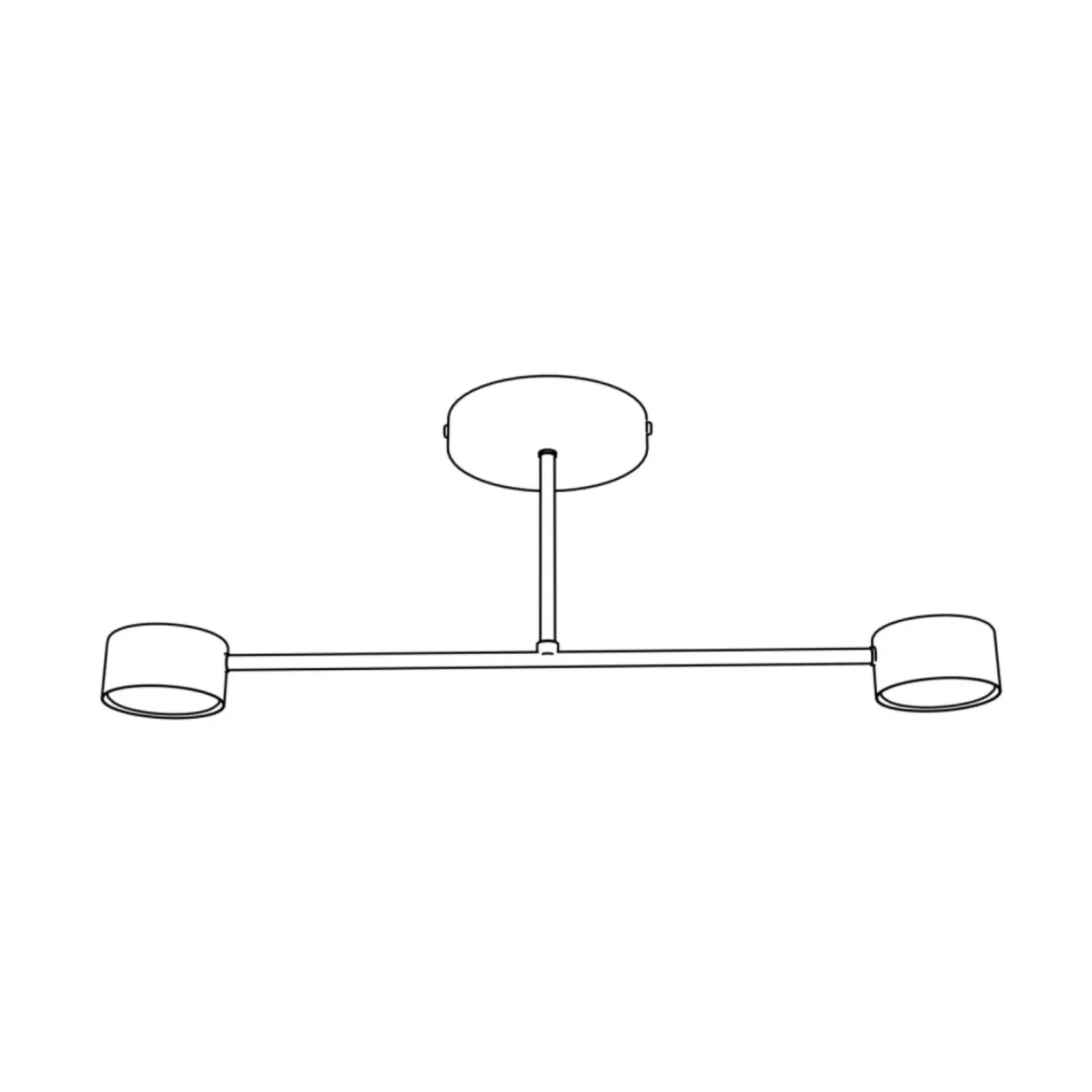 Sklep Kaja Minimalistyczna lampa na 2 żarówki 1355/2 HALO 2 BLACK | Kaja czarny Shop