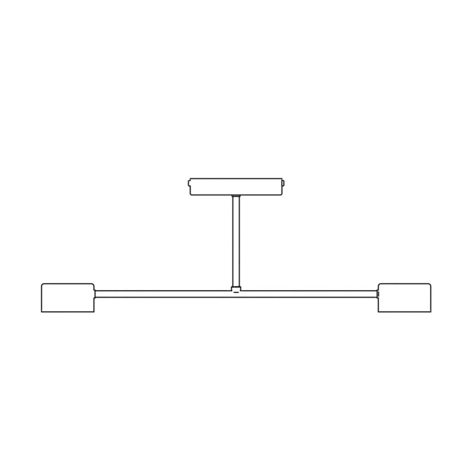 Sklep Kaja Minimalistyczna lampa na 2 żarówki 1355/2 HALO 2 BLACK | Kaja czarny Shop