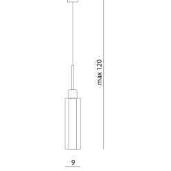 Sklep Kaja Minimalistyczna lampa na wąską żarówkę 66198 VENTO | Kaja Oświetlenie Outlet