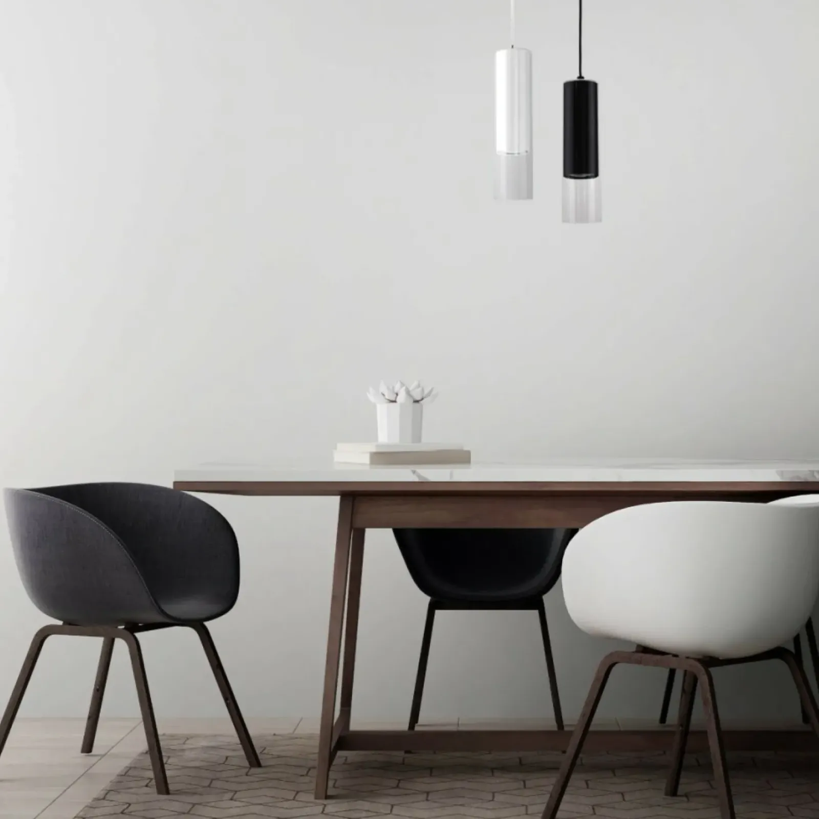 Sklep Kaja Minimalistyczna lampa nad blat kuchenny LP-232/1P WH z serii MANACOR Shop