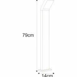 Sklep Kaja Minimalistyczna lampa ogrodowa 79cm K-8148 VIDAR | Kaja Oświetlenie* Lampy Ogrodowe Stojące|Lampy Ogrodowe Stojące