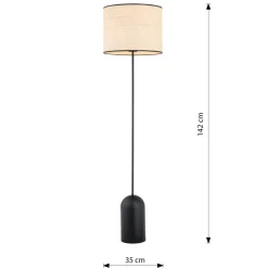 Sklep Kaja Minimalistyczna lampa podłogowa do salonu 1324/LP1 ASPEN | Kaja* Lampy Podłogowe Z Abażurem|Tradycyjne Lampy Podłogowe