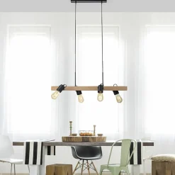 Sklep Kaja Minimalistyczna lampa, reflektory na drewnie 15630-18 z serii CANOP czarny Cheap