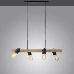 Sklep Kaja Minimalistyczna lampa, reflektory na drewnie 15630-18 z serii CANOP czarny Cheap
