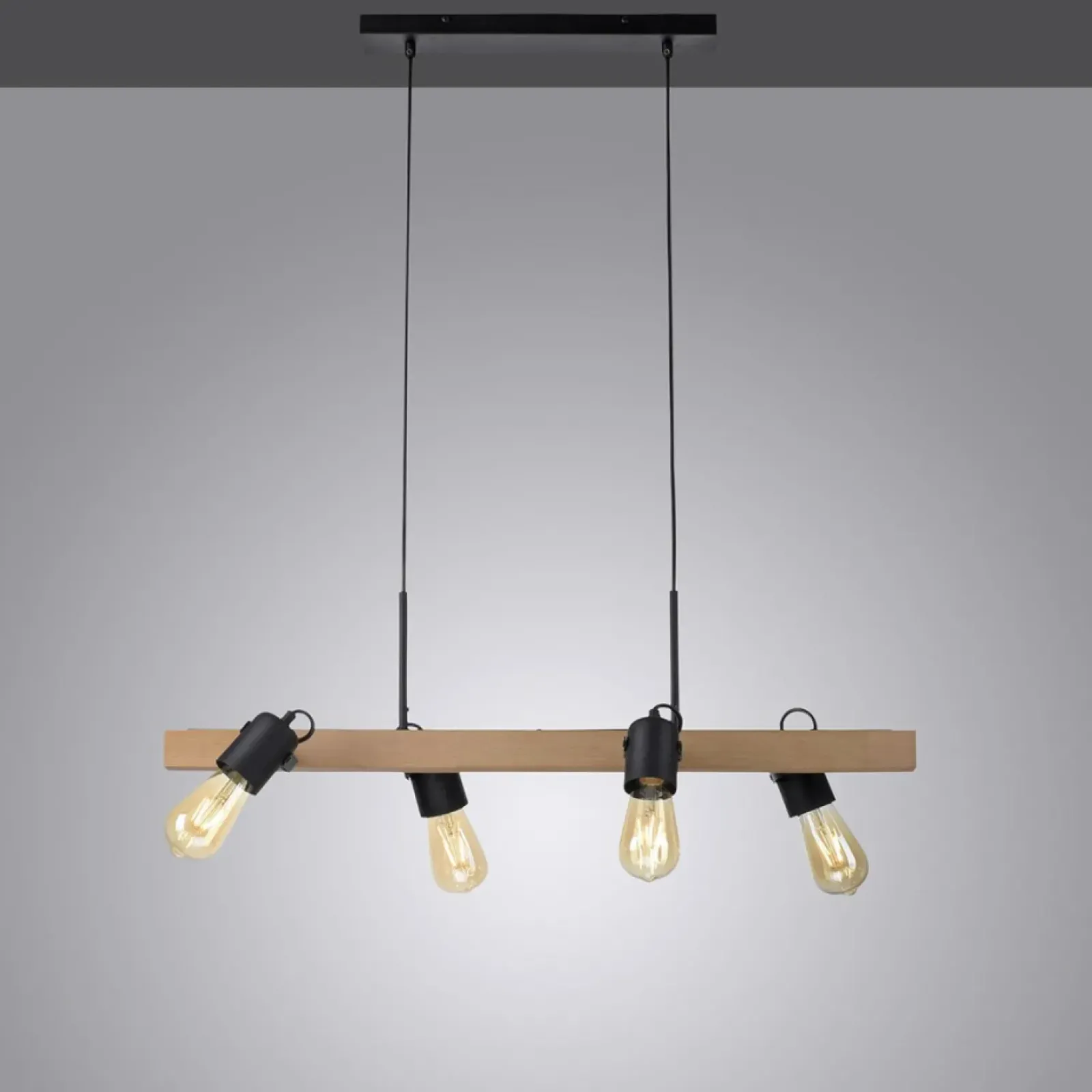 Sklep Kaja Minimalistyczna lampa, reflektory na drewnie 15630-18 z serii CANOP czarny Cheap