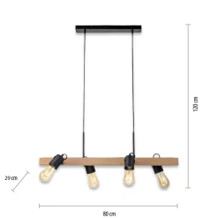 Sklep Kaja Minimalistyczna lampa, reflektory na drewnie 15630-18 z serii CANOP czarny Cheap