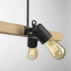 Sklep Kaja Minimalistyczna lampa, reflektory na drewnie 15630-18 z serii CANOP czarny Cheap