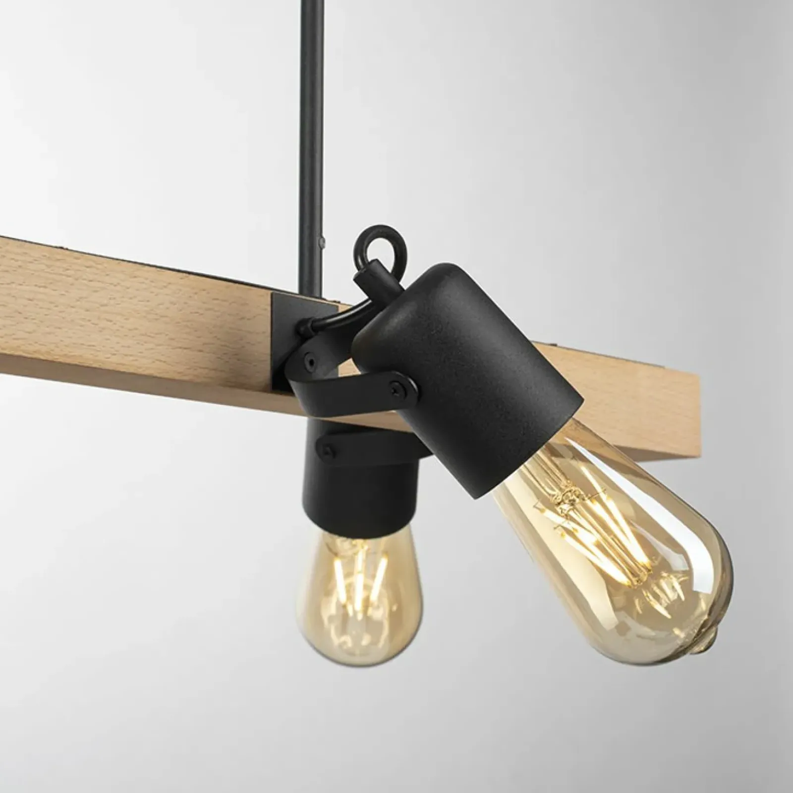 Sklep Kaja Minimalistyczna lampa, reflektory na drewnie 15630-18 z serii CANOP czarny Cheap