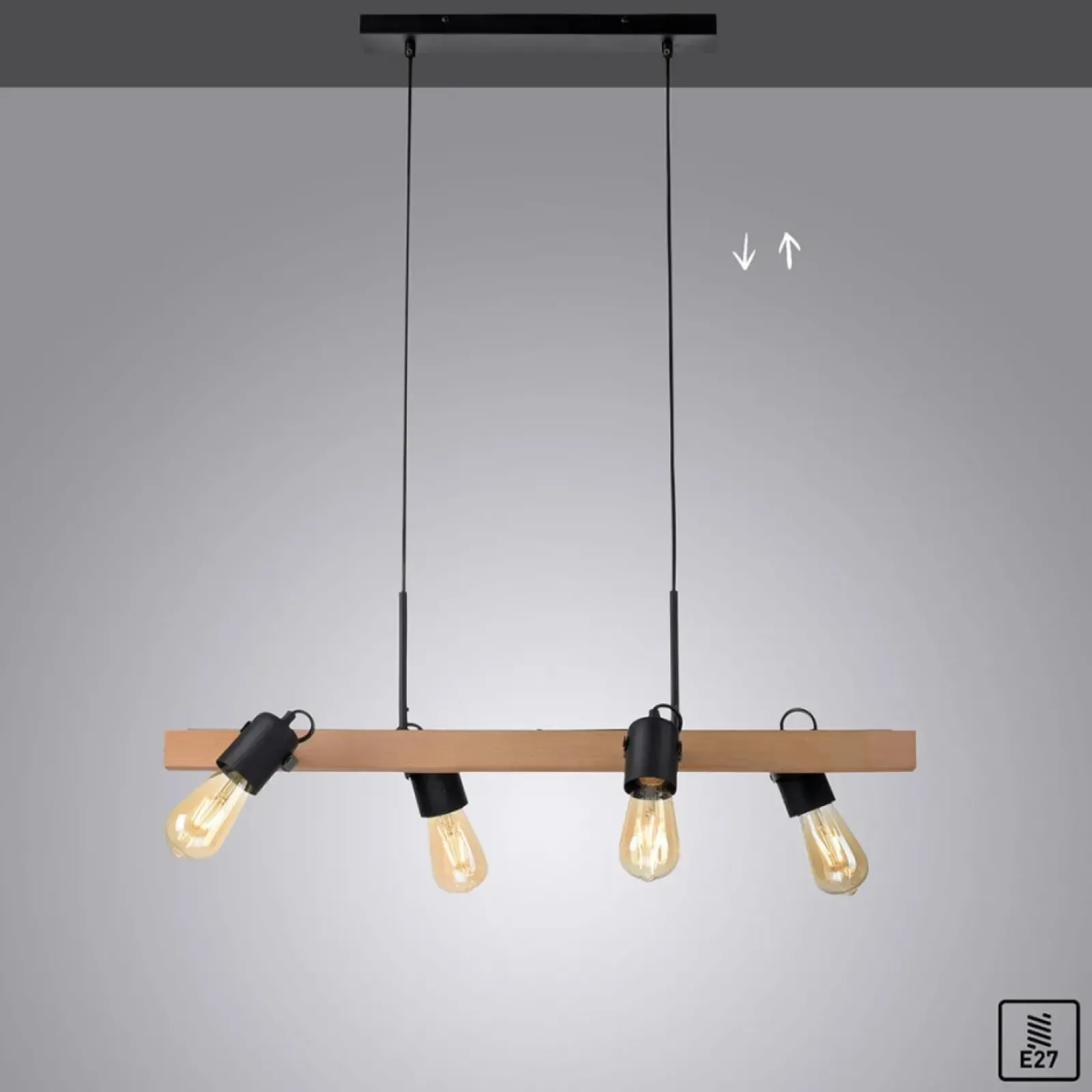 Sklep Kaja Minimalistyczna lampa, reflektory na drewnie 15630-18 z serii CANOP czarny Cheap