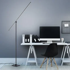 Sklep Kaja Minimalistyczna lampa stojąca LED - czarna 407-18 z serii PURE-GRAFO* Lampy Led