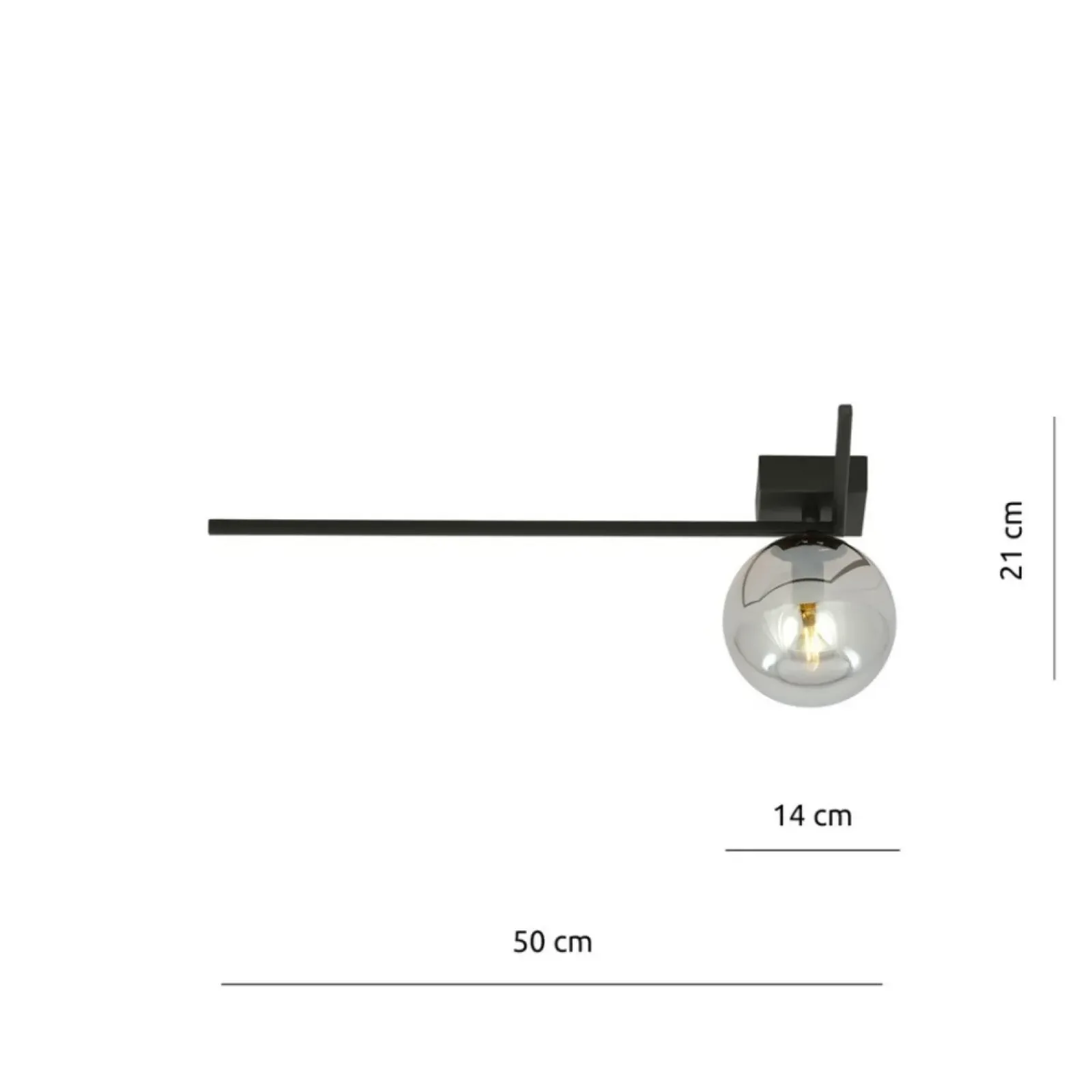 Sklep Kaja Minimalistyczna lampa sufitowa, ciemna kula 1131/1F IMAGO | Kaja* Plafony Nowoczesne