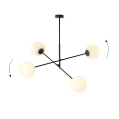 Sklep Kaja Minimalistyczna lampa sufitowa, cztery klosze 1169/4 LINEAR | Kaja Best